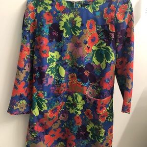 J Crew Floral Dress with pockets